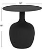 Creative Co Op Modern Textured Round Metal Side Accent Table - Image 2