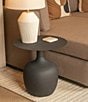 Creative Co Op Modern Textured Round Metal Side Accent Table - Image 5