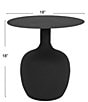 Creative Co Op Modern Textured Round Metal Side Accent Table - Image 2