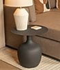 Creative Co Op Modern Textured Round Metal Side Accent Table - Image 1