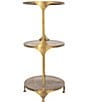 Creative Co Op Oval Shaped Metal 3-Tier Side Table - Image 2