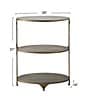 Creative Co Op Oval Shaped Metal 3-Tier Side Table - Image 4