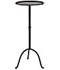 Creative Co Op Round Sleek Metal Martini Table, Black - Image 1
