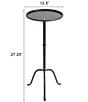 Creative Co Op Round Sleek Metal Martini Side Table - Image 2
