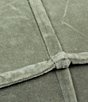 Creative Co Op Square Velvet Pouf with Piping - Image 3