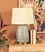 Creative Co Op Textured Stoneware Table Lamp - Image 4