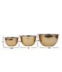 Creative Co Op Transitional Hammered Stainless Steel Bowls, Set of 3, Color:Gold - Image 3