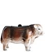 Creative Co Op Vintage Ceramic Cow Shaped Cookie Jar - Image 2