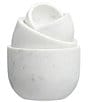 Creative Co Op White Marble Bowls, Set of 4, Color:White - Image 1