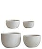 Creative Co Op White Marble Bowls, Set of 4, Color:White - Image 2
