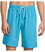 Cremieux 9#double; Classic Solid Swim Trunks, Color:Horizon Blue - Image 1