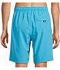 Cremieux 9#double; Classic Solid Swim Trunks, Color:Horizon Blue - Image 2