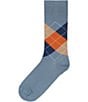 Cremieux Argyle Pattern Crew Dress Socks, Color:Denim - Image 2