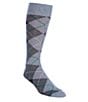Color:Light Blue - Image 1 - Argyle Pattern Crew Dress Socks