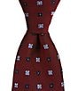 Cremieux Bennett Flower/Medallion Pattern Traditional 3 1/8#double; Silk Tie, Color:Red - Image 1