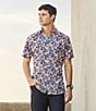 Color:Blue - Image 5 - Big & Tall Blue Label Short Sleeve Paisley Printed Woven Shirt