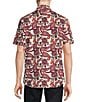 Color:Paisley White/Red - Image 2 - Big & Tall Blue Label Short Sleeve Paisley Printed Woven Shirt