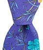 Color:Purple - Image 1 - Big & Tall Floral 3 1/4#double; Woven Silk Tie