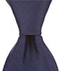 Color:Navy - Image 1 - Big & Tall Herringbone Solid Traditional 3 3/8#double; Silk Tie