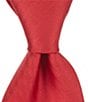 Color:Red - Image 1 - Big & Tall Herringbone Solid Traditional 3 3/8#double; Silk Tie