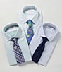 Color:Purple - Image 2 - Big & Tall Plaid 3 1/4#double; Woven Silk Tie
