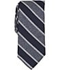 Cremieux Big & Tall Thick Woven Stripe Narrow Wool Blend Tie - Image 2