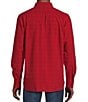 Cremieux Blue Label Big & Tall Classic Fit Medium Plaid Oxford Long Sleeve Woven Shirt, Color:Chilli Pepper - Image 2