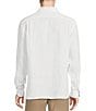 Cremieux Blue Label Cape Town Collection Solid Long Sleeve Woven Linen Shirt, Color:White - Image 2