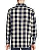 Color:Dark Navy - Image 3 - Blue Label Classic Fit Buffalo Checked Reversible Double-Faced Long Sleeve Woven Shirt