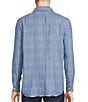 Color:Dark Navy - Image 4 - Blue Label Classic Fit Buffalo Checked Reversible Double-Faced Long Sleeve Woven Shirt