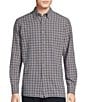 Color:Grey - Image 1 - Blue Label Classic Fit Garment-Dyed Plaid Oxford Long Sleeve Woven Shirt