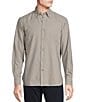 Color:Grey - Image 1 - Blue Label Classic Fit Garment-Dyed Solid Oxford Long Sleeve Woven Shirt
