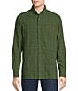 Cremieux Blue Label Classic Fit Medium Plaid Check Oxford Long Sleeve Woven Shirt, Color:Sage Green - Image 1
