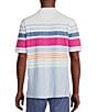 Color:Lucent White - Image 2 - Blue Label Classic Fit Multi Stripe Pique Short Sleeve Polo Shirt