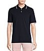 Color:Dark Navy - Image 1 - Blue Label Classic Fit Pique Short Sleeve Polo Shirt