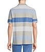 Color:Grey Heather - Image 2 - Blue Label Classic Fit Pique Striped Short Sleeve Polo Shirt