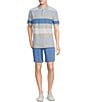 Color:Grey Heather - Image 3 - Blue Label Classic Fit Pique Striped Short Sleeve Polo Shirt
