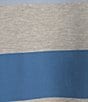 Color:Grey Heather - Image 4 - Blue Label Classic Fit Pique Striped Short Sleeve Polo Shirt
