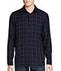 Color:Evergreen - Image 2 - Blue Label Classic Fit Plaid Reversible Double-Faced Long Sleeve Woven Shirt