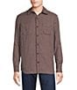 Color:Red - Image 2 - Blue Label Classic Fit Plaid Reversible Double-Faced Long Sleeve Woven Shirt
