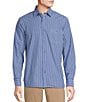 Color:Chambray Blue - Image 1 - Blue Label Color Washed Striped Poplin Long Sleeve Woven Shirt