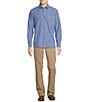 Color:Chambray Blue - Image 3 - Blue Label Color Washed Striped Poplin Long Sleeve Woven Shirt