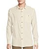 Color:Cannoli Cream - Image 1 - Blue Label Donegal Nepped Twill Long-Sleeve Woven Shirt