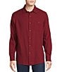 Color:Cabernet - Image 1 - Blue Label Donegal Nepped Twill Long-Sleeve Woven Shirt