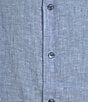 Color:Blue - Image 4 - Blue Label French Linen Collection Long Sleeve Woven Shirt