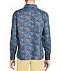 Color:Medium Blue - Image 2 - Blue Label French Linen Collection Double-Sided Print Long Sleeve Woven Shirt