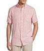 Cremieux Blue Label French Linen Solid Short Sleeve Woven Shirt - Image 6