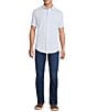 Cremieux Blue Label Geometric Button Front Knit Short Sleeve Shirt - Image 3