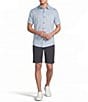 Cremieux Blue Label Geometric Square Print Short Sleeve Coat Front Shirt - Image 3