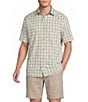 Cremieux Blue Label Grid Plaid Short Sleeve Woven Shirt - Image 1